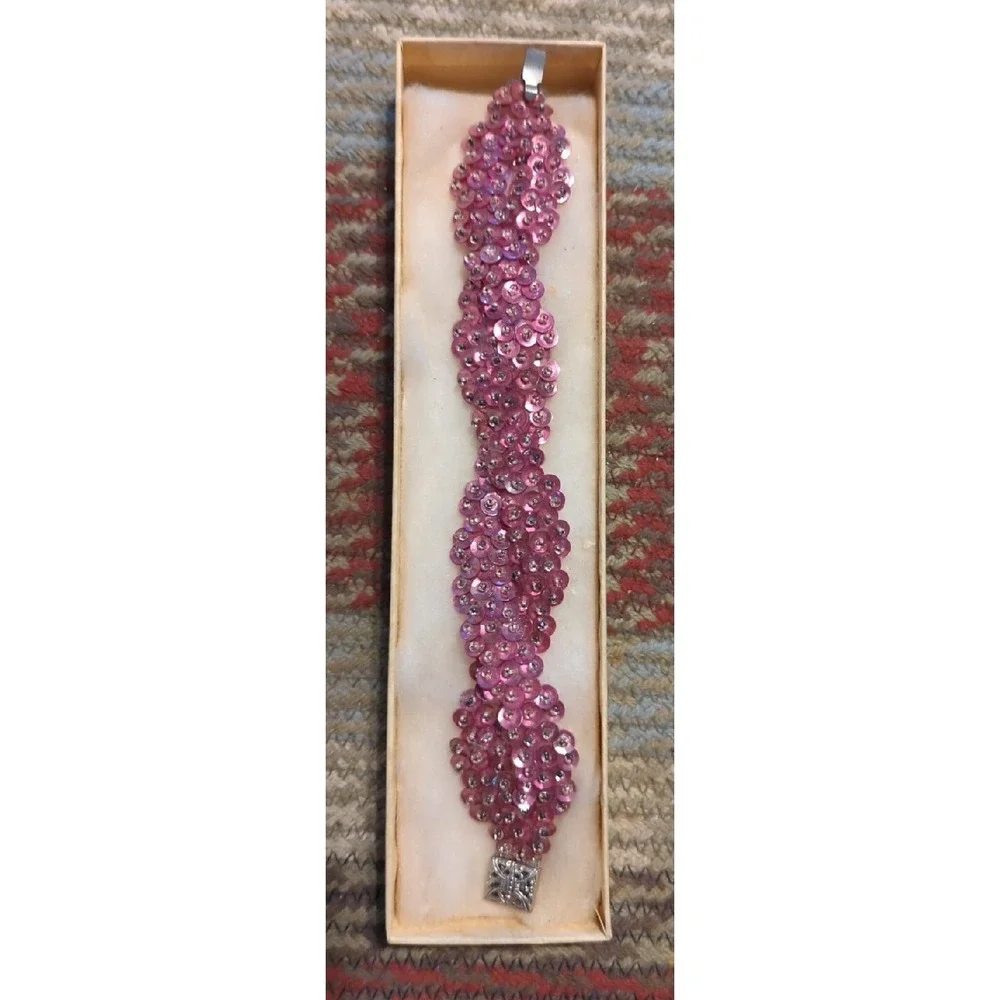 Vintage NOS 1950s-60s Super Light Handmade Beaded 7